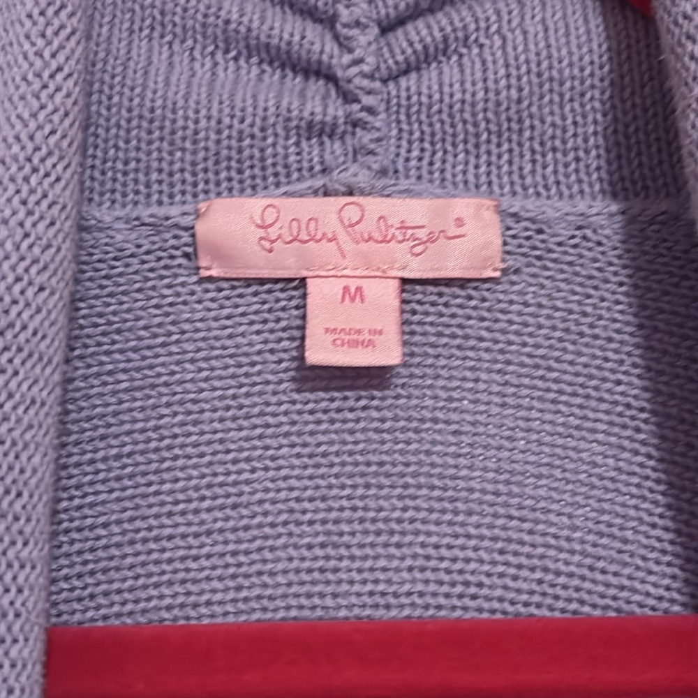 ✨FINAL HR TO BUY✨ Lilly Pulitzer Tatum Cardigan Lilac Verbana - Picture 8 of 13